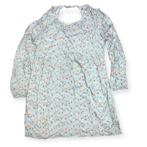 SO Goods for Life Floral Blue Long Sleeve Mini Dress